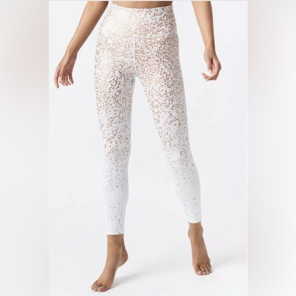 ZYIA Pants - ZYIA Active Stay Gold Speckled Leggings Athletic Workout Size 8-10 Large
